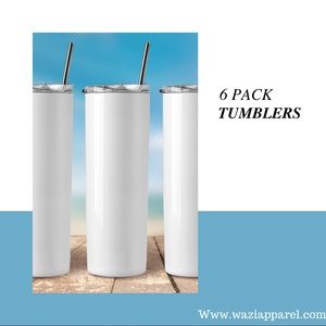 Sublimation tumblers- 6 pack with free shipping